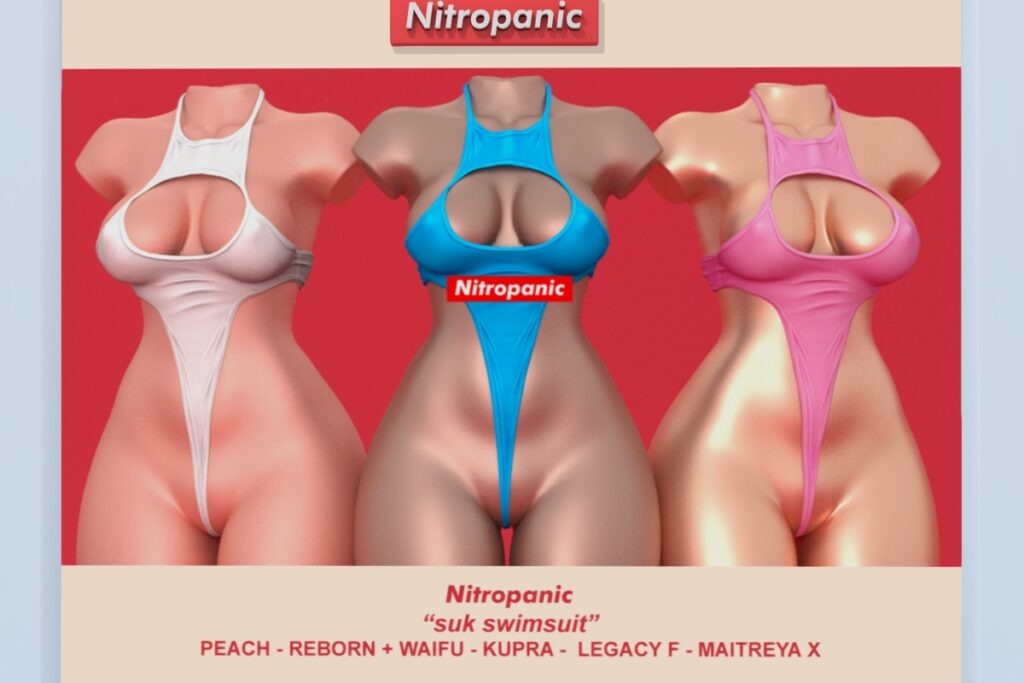 Suk Swimsuit - Inithium/Legacy/MaitreyaX/Peach/Reborn/+mods, L$249 each/L$666 FP