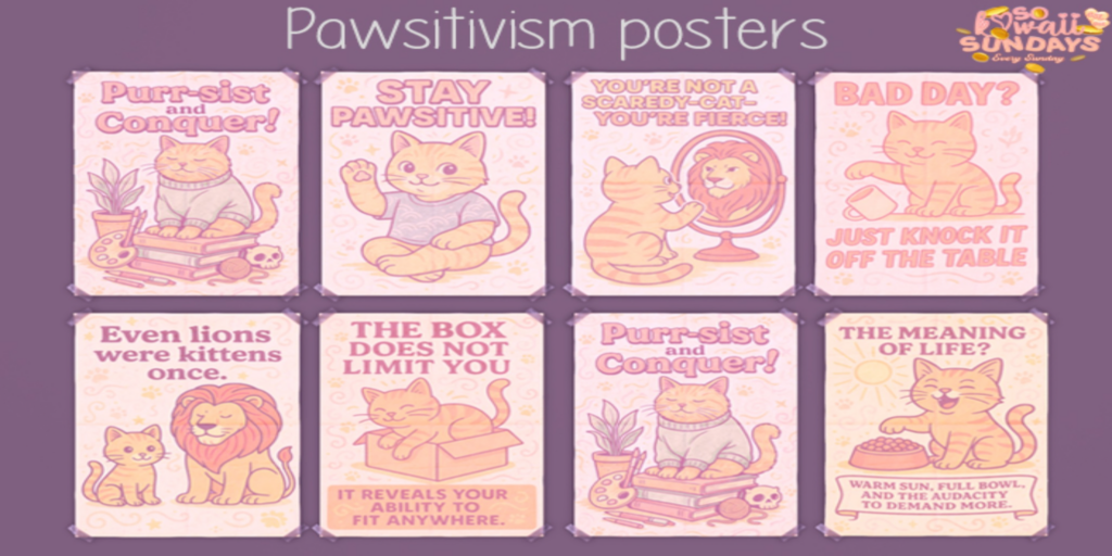 Pawsitism Posters	&lt;a href=&quot;http://maps.secondlife.com/secondlife/Envar/202/176/2222&quot;&gt;Teleport&lt;/a&gt;