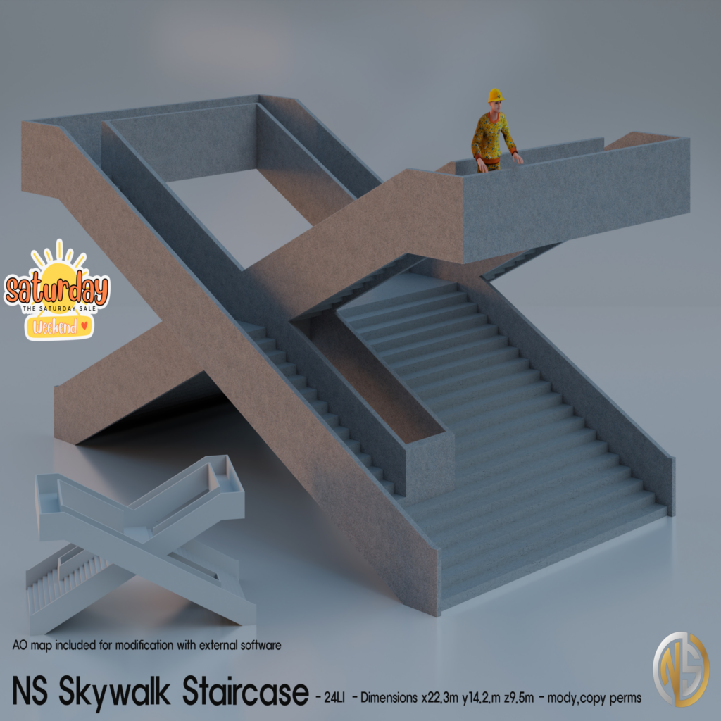 Skywalk Staircase	&lt;a href=&quot;http://maps.secondlife.com/secondlife/Magic%20Sky/192/120/2022&quot;&gt;Teleport&lt;/a&gt;