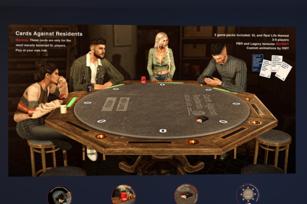 Cards Against Residents Game Table, L$2999