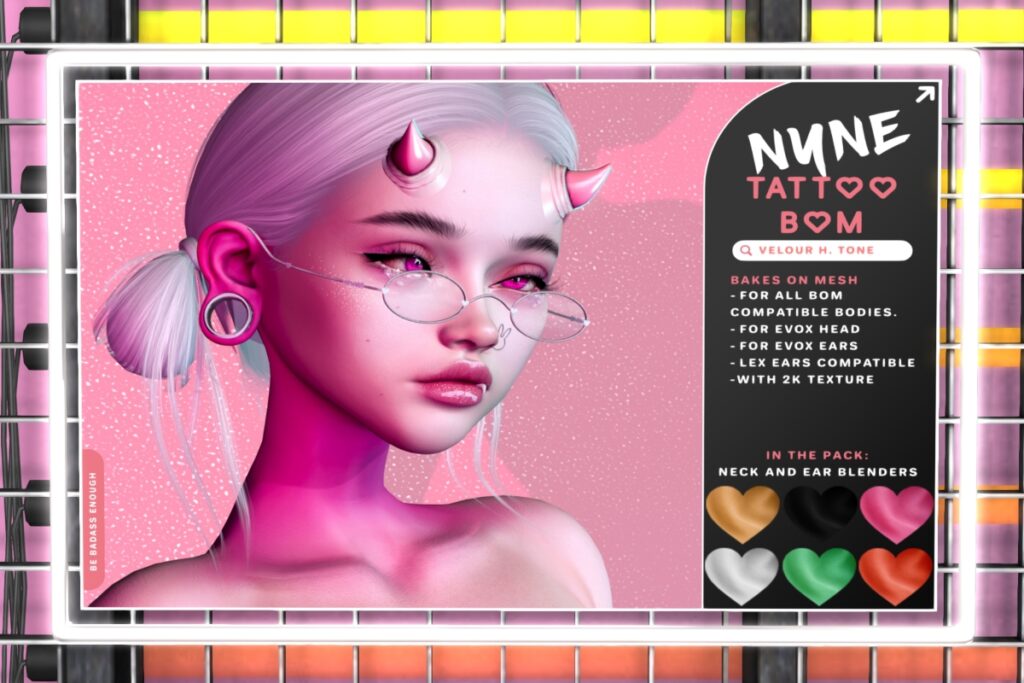 Neck &amp; Ear Blender Tattoos - BOM/EvoX, L$299 each FP