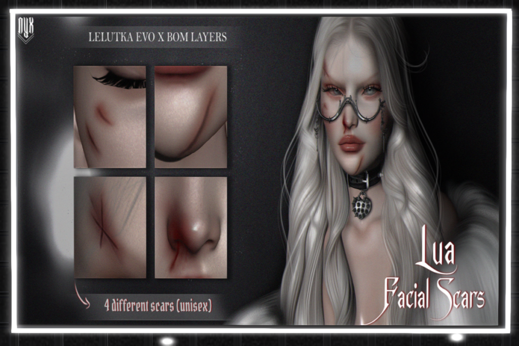 Lua Facial Scars - EvoX, L$250