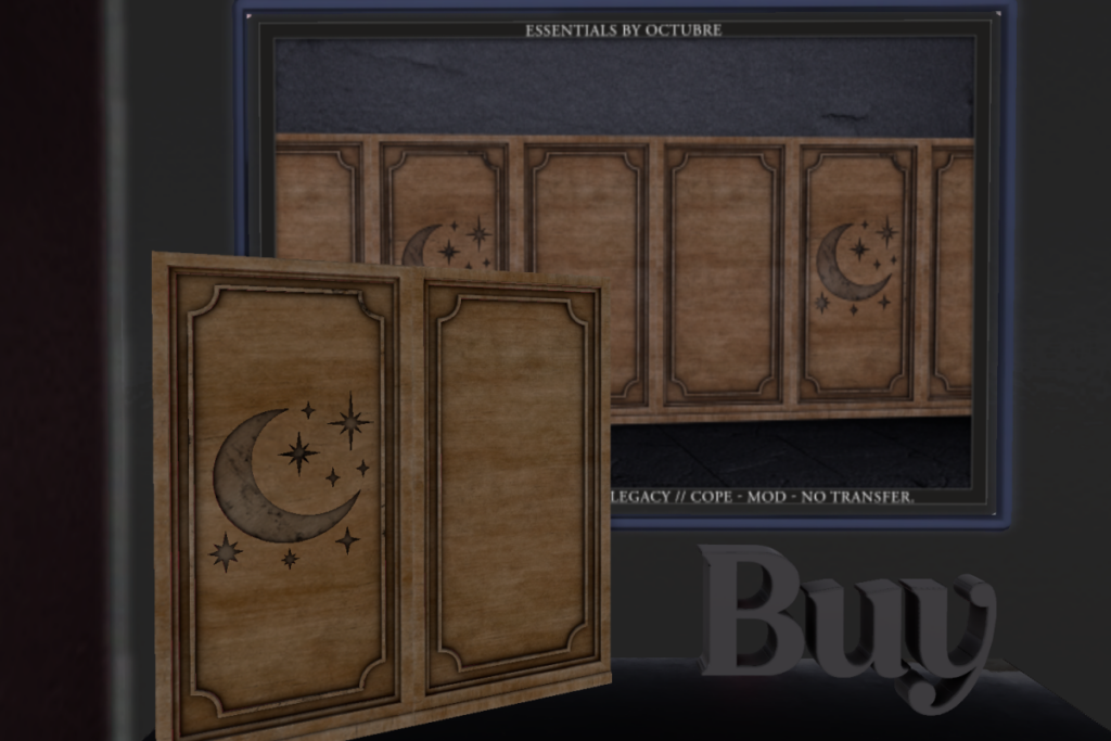 Wall Panel -Moon - Wood	&lt;a href=&quot;http://maps.secondlife.com/secondlife/Mellor/95/70/26&quot;&gt;TELEPORT&lt;/a&gt;