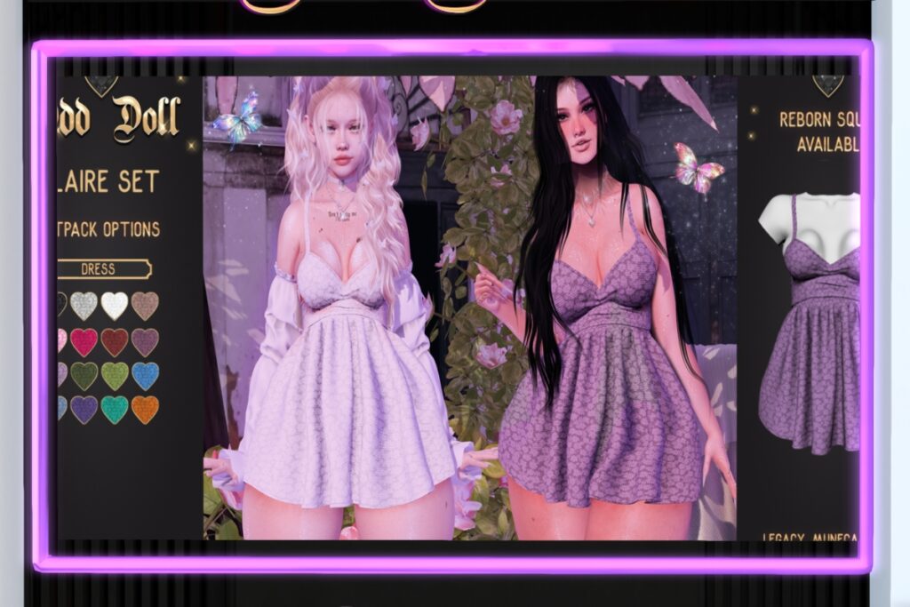 Claire Set - Inithium/Legacy/Muneca/Reborn/+mods, L$400 each/L$1999 FP