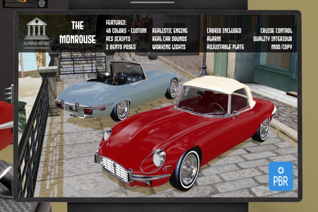 The Monrouse Driveable Car, L$799