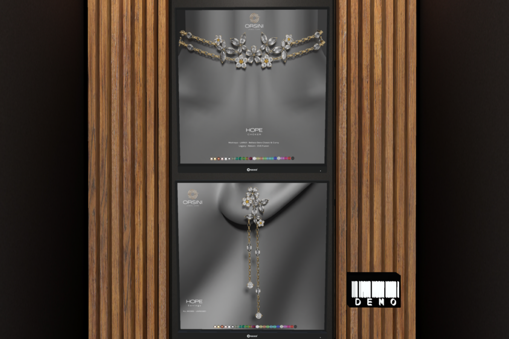 Hope Choker, L$389 | Hope Earrings, L$289