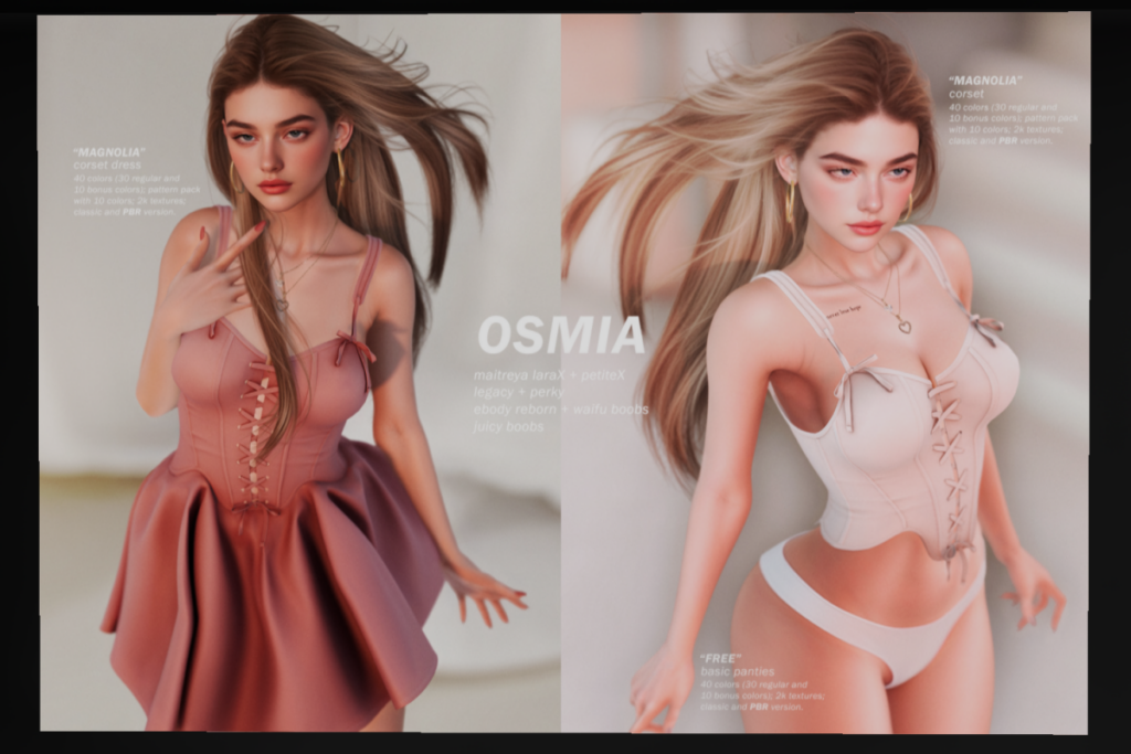 Magnolia Set - Legacy/MaitreyaX/Reborn/+mods, L$249-L$299 each/L$1299-L$2699 each FP
