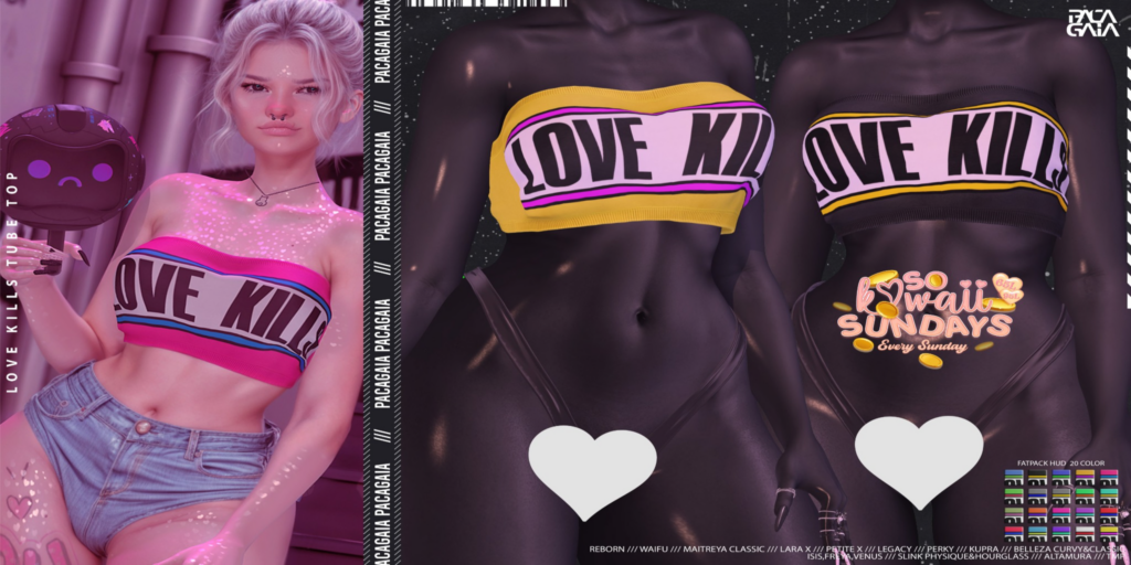 Love Kills Tube Top - see ad for fits	&lt;a href=&quot;http://maps.secondlife.com/secondlife/Starry%20Night/247/159/2070&quot;&gt;Teleport&lt;/a&gt;