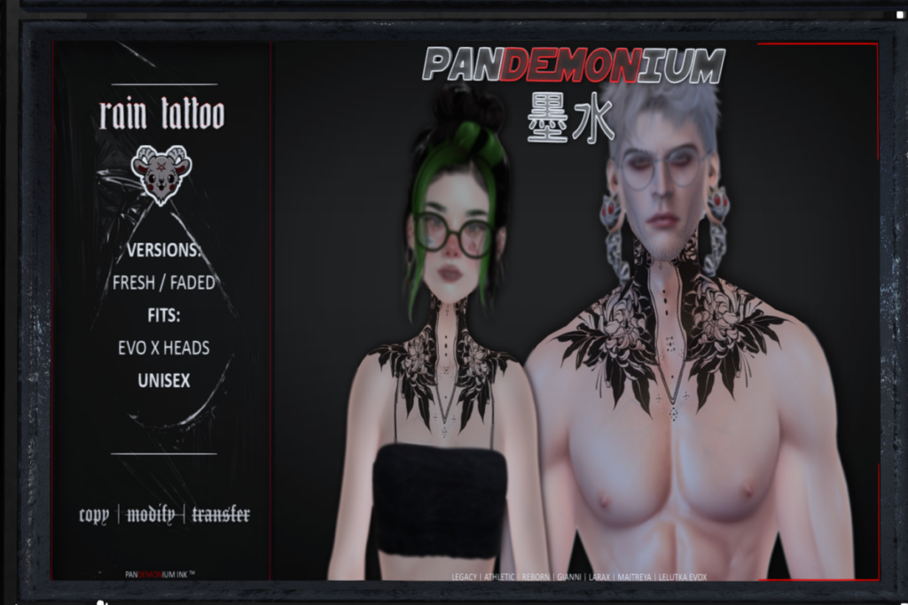 Rain Tattoo - EvoX, L$250