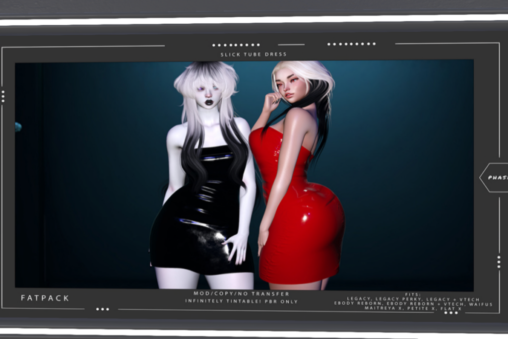 Slick Tube Dress - Legacy/MaitreyaX/Reborn/+mods, L$400