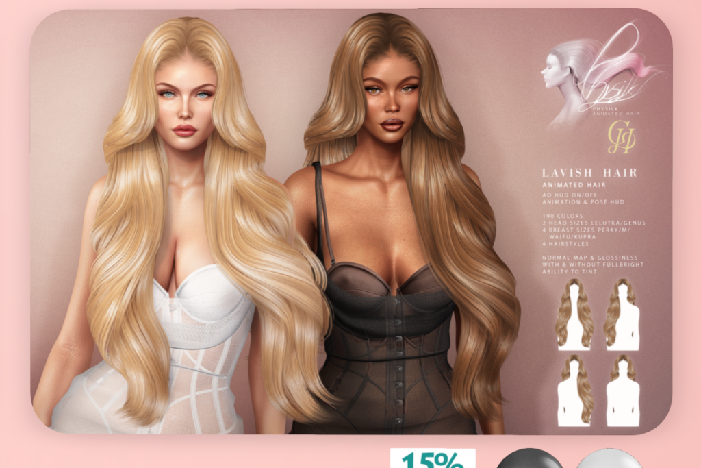 Lavish Animated Hair, L$529