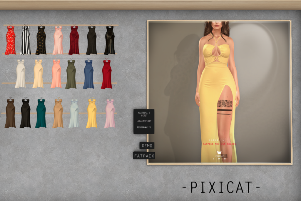 Kiana Dress - Legacy/MaitreyaX/Reborn/+mods, L$275 each/L$1200 FP