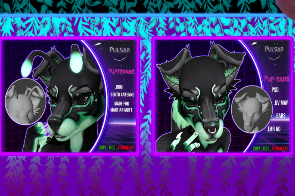 Puptennae Accessory - Marz Martian Mutt, L$350 | Pup Ears, L$350