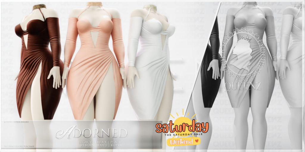 Adorned Dress - Inithium/Legacy/MaitreyaXPeach/Reborn/+mods	&lt;a href=&quot;https://maps.secondlife.com/secondlife/QUEENZ/110/117/25&quot;&gt;Teleport&lt;/a&gt;