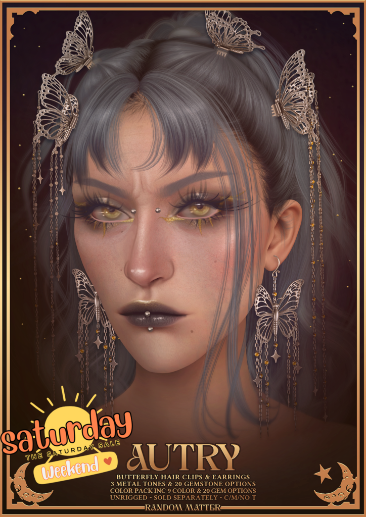 Autry Hair Clips &amp; Earrings	&lt;a href=&quot;http://maps.secondlife.com/secondlife/Pure%20Blood/127/164/502&quot;&gt;Teleport&lt;/a&gt;