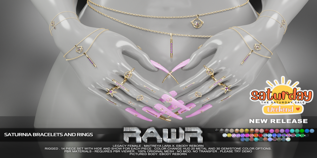 Saturnia Bracelets &amp; Rings - Legacy/MaitreyaX/Reborn	&lt;a href=&quot;http://maps.secondlife.com/secondlife/RAWR/62/141/21&quot;&gt;Teleport&lt;/a&gt;