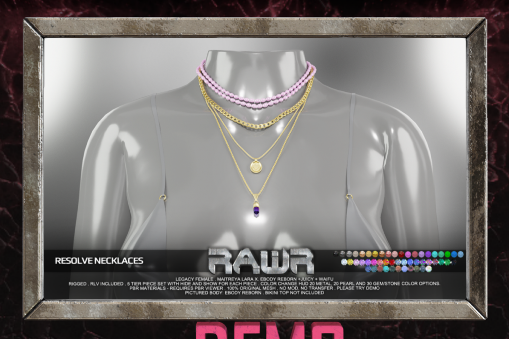Resolve Necklaces - Legacy/MaitreyaX/Reborn/+mods, L$299