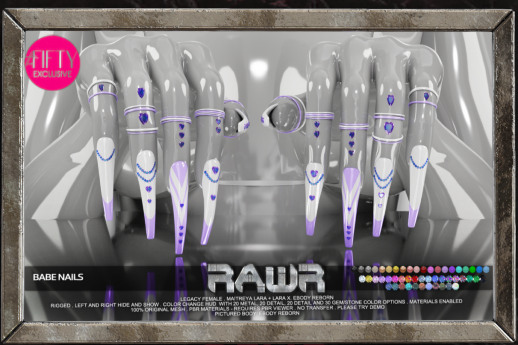 Babe Nails - Legacy/Maitreya/Reborn/+mods, L$299