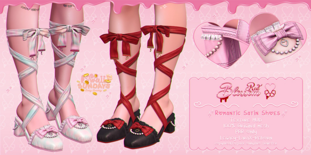 Romantic Satin Shoes - Legacy/MaitreyaX/Reborn	&lt;a href=&quot;http://maps.secondlife.com/secondlife/Anhedonia/121/131/999&quot;&gt;Teleport&lt;/a&gt;
