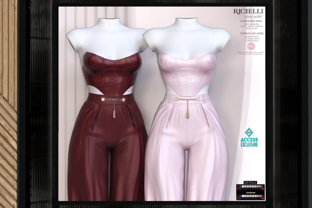 Olivia Outfit - Legacy/MaitreyaX/Reborn/+mods, L$250-L$255 each/L$1499 FP