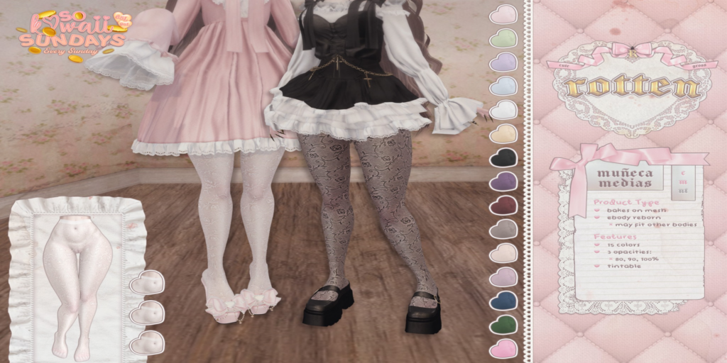 Muneca Medias Stockings - BOM/Reborn	&lt;a href=&quot;https://maps.secondlife.com/secondlife/Meringue/190/38/667&quot;&gt;Teleport&lt;/a&gt;