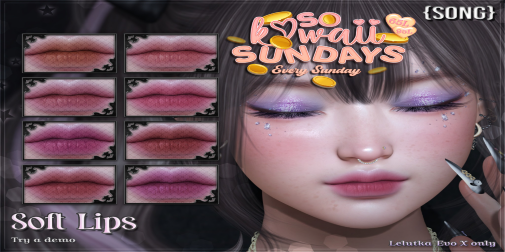 Soft Lips Lipstick - EvoX	&lt;a href=&quot;http://maps.secondlife.com/secondlife/Meringue/61/83/1064&quot;&gt;Teleport&lt;/a&gt;