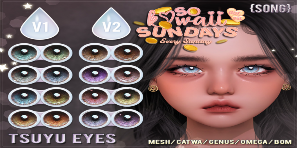 Tsuyu Eyes - BOM/Catwa/Genus/Mesh/Omega	&lt;a href=&quot;http://maps.secondlife.com/secondlife/Meringue/61/83/1064&quot;&gt;Teleport&lt;/a&gt;