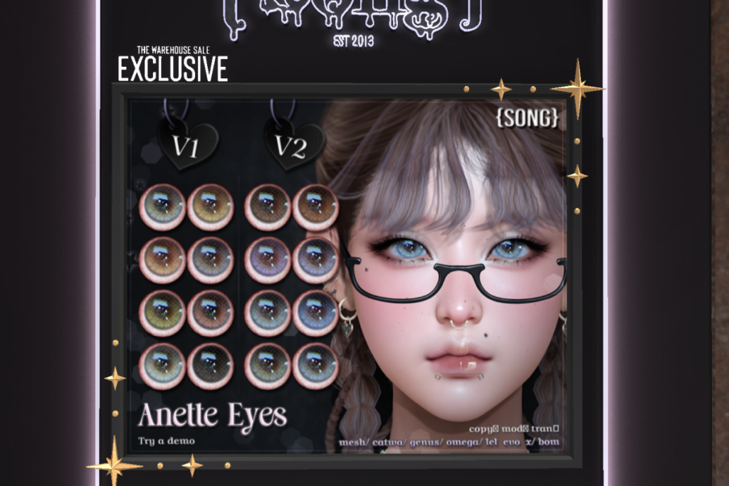 Anette Eyes - BOM/Catwa/Genus/Mesh/Omega, L$550 each/L$935 FP