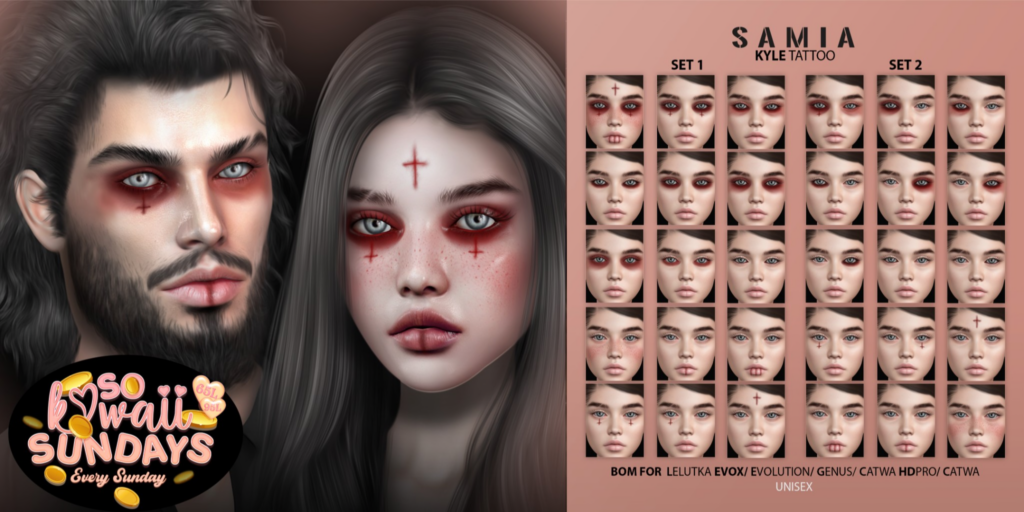 Kyle Tattoo - Catwa/Evo/EvoX/Genus	&lt;a href=&quot;http://maps.secondlife.com/secondlife/District%20Blue/214/105/3006&quot;&gt;Teleport&lt;/a&gt;