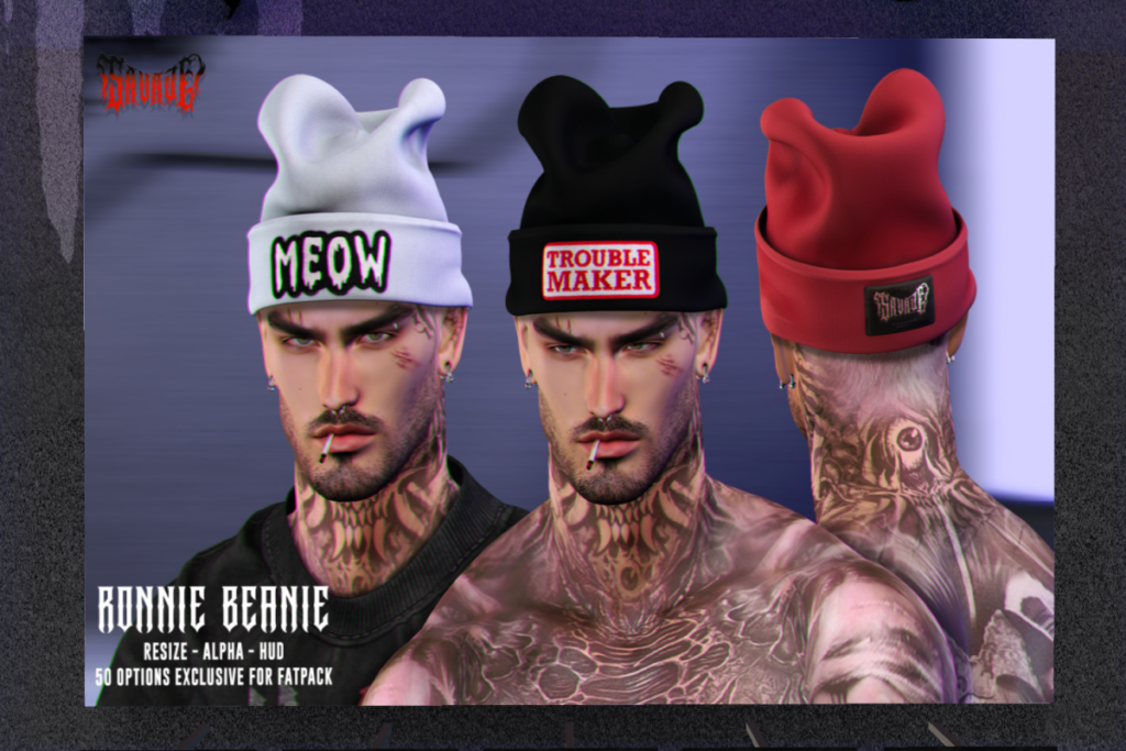 Ronnie Beanie, L$250 each/L$1500 FP