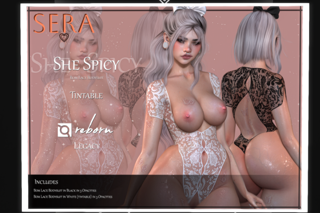 She Spicey Lace Bodysuit - BOM, L$299