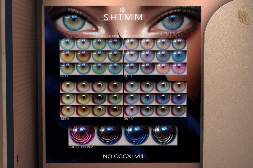 NO CCCXLVII Eyes - BOM/Evo/EvoX, L$288 each/L$1000 FP