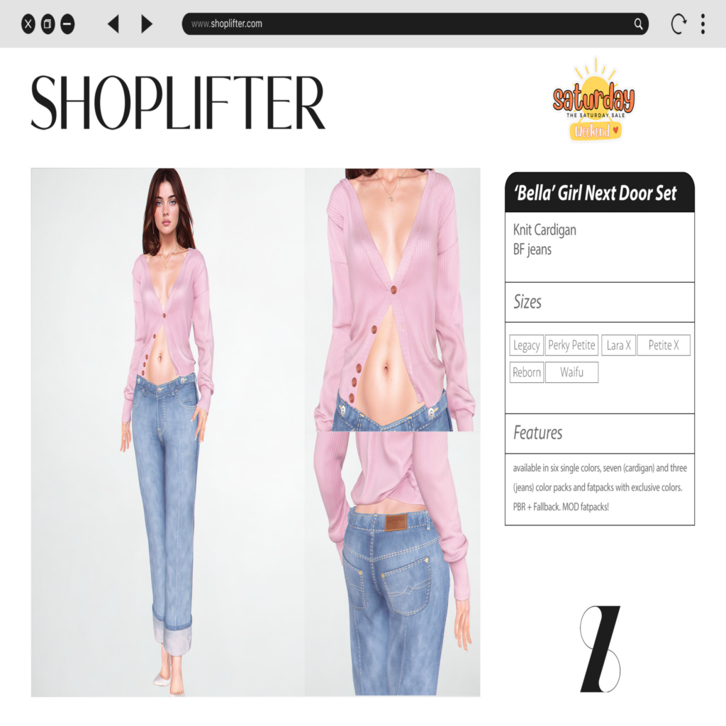Bella Outfit - Legacy/MaitreyaX/Reborn/+mods	&lt;a href=&quot;http://maps.secondlife.com/secondlife/VELOUR/65/163/83&quot;&gt;Teleport&lt;/a&gt;