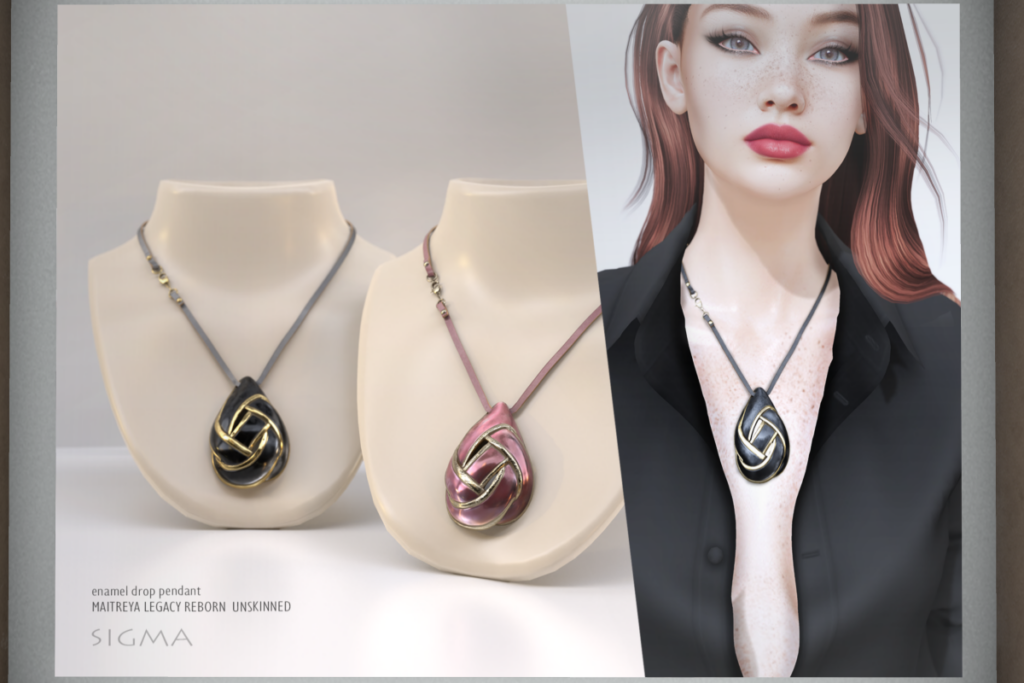 Enamel Drop Pendant - Legacy/Maitreya/Reborn/unrigged, L$320