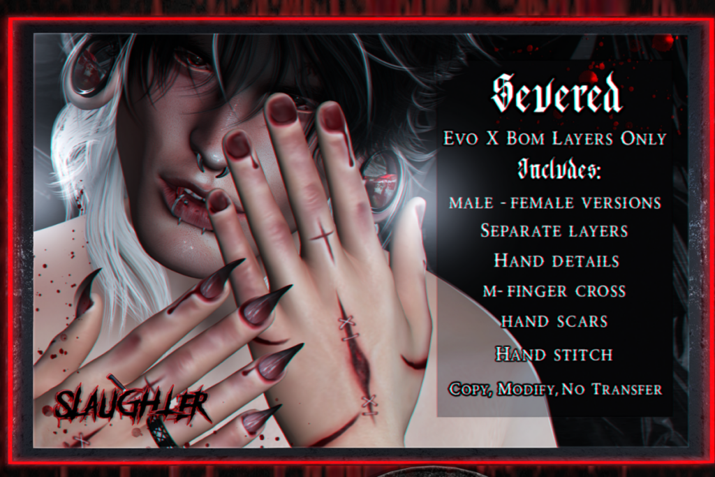Severed Hand Marks - BOM, L$220