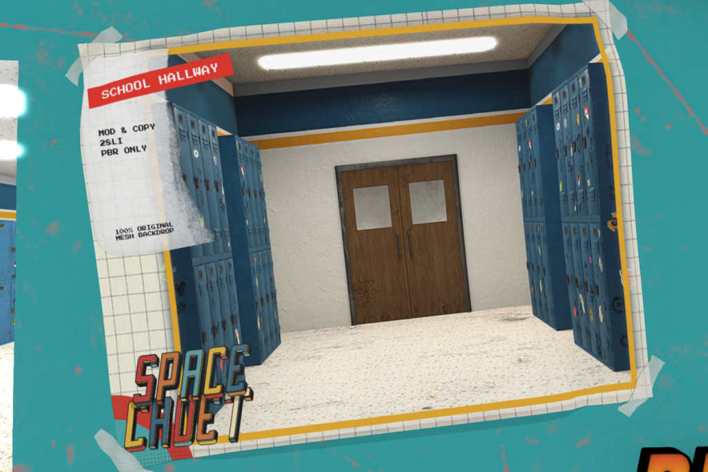 School Hallway Backdrop, L$299