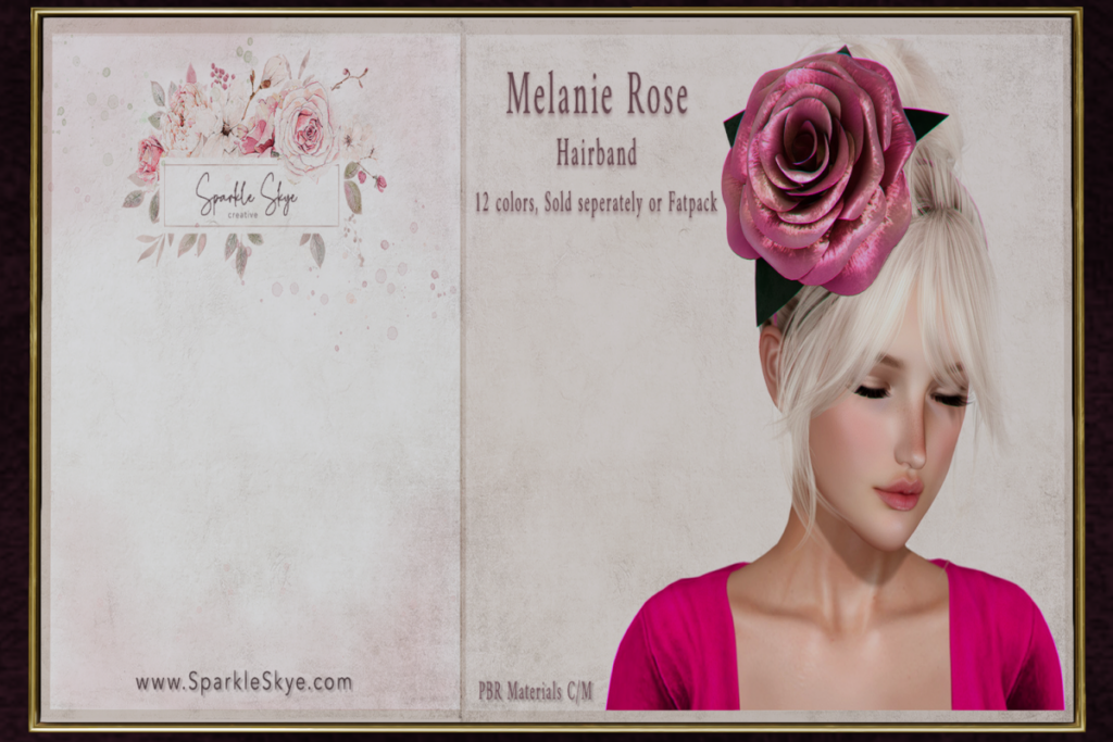 Melanie Rose Hairband, L$375 each/L$675 each