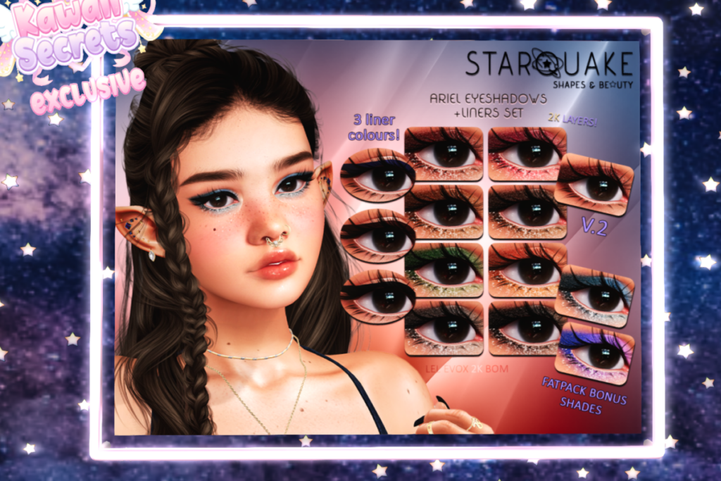 Ariel Eyeshadow - EvoX, L$199 each/L$299 FP