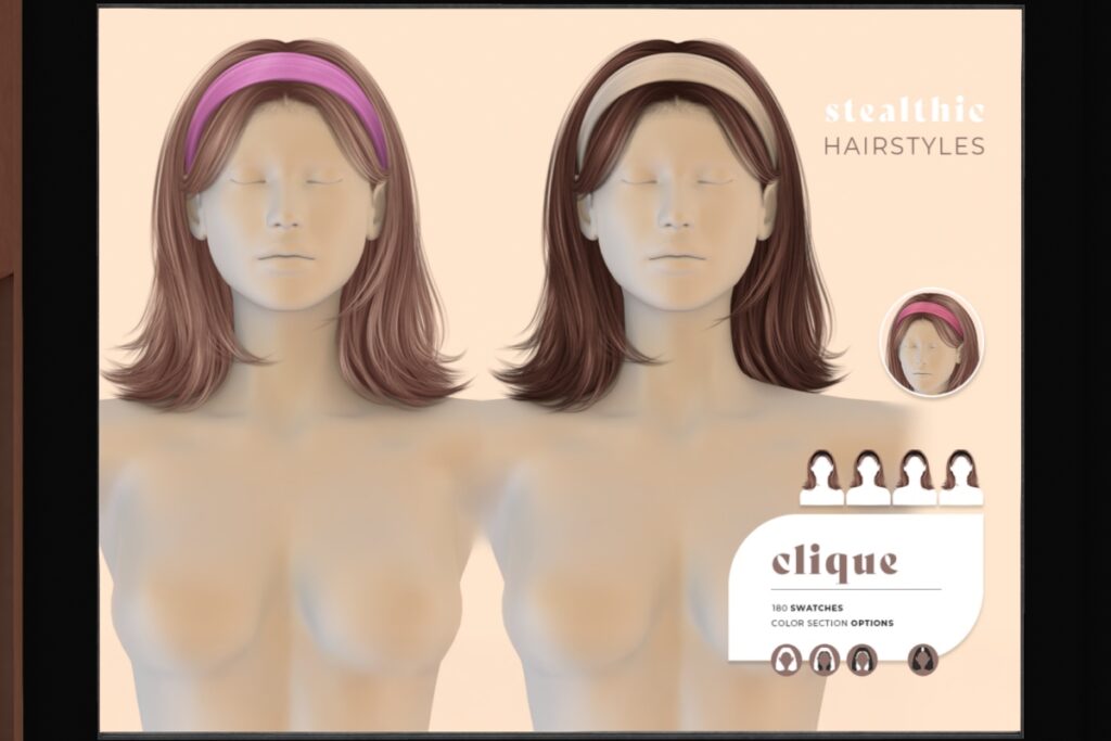 Clique Hairstyle, L$399 Basic Pack/L$199 Upgrade HUD/L$598 FP