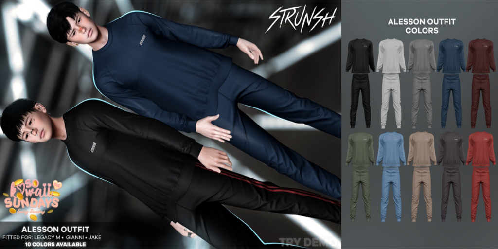 Alleson Outfit - Gianni/Jake/Legacy	&lt;a href=&quot;http://maps.secondlife.com/secondlife/Heartbreak/124/133/94&quot;&gt;Teleport&lt;/a&gt;
