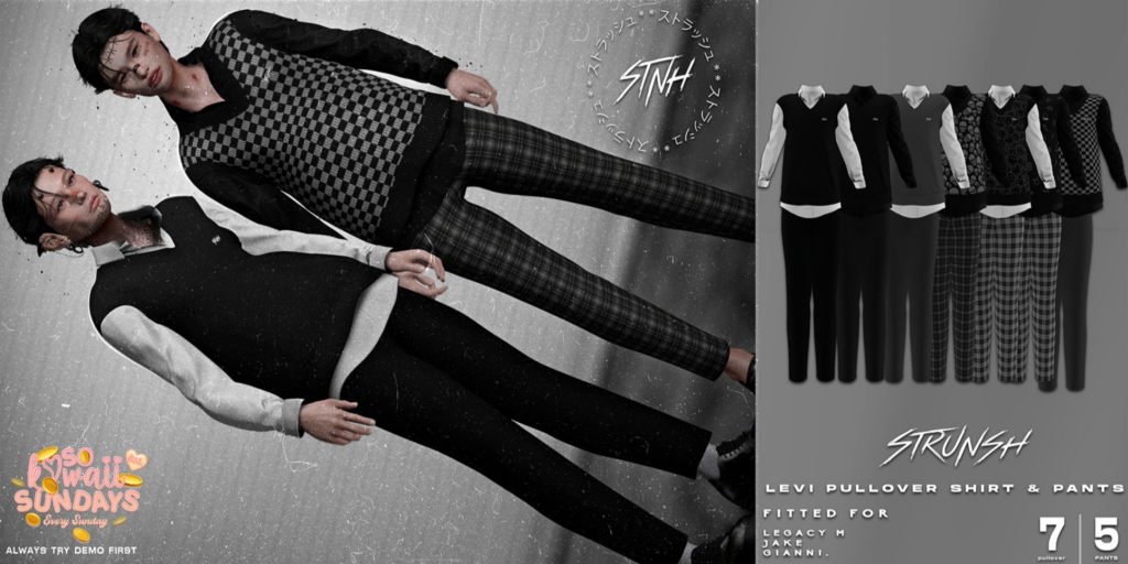 Levi Pullover Shirt &amp; Pants - Gianni/Jake/Legacy	&lt;a href=&quot;http://maps.secondlife.com/secondlife/Heartbreak/124/133/94&quot;&gt;Teleport&lt;/a&gt;