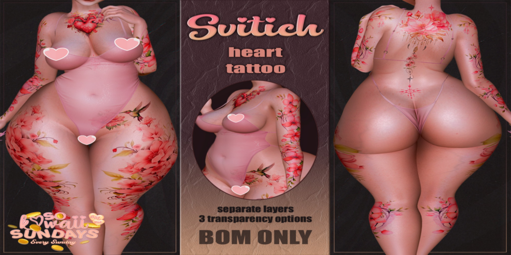 Heart Tattoo - BOM	&lt;a href=&quot;http://maps.secondlife.com/secondlife/CHICCO%20ISLAND/225/126/1532&quot;&gt;Teleport&lt;/a&gt;