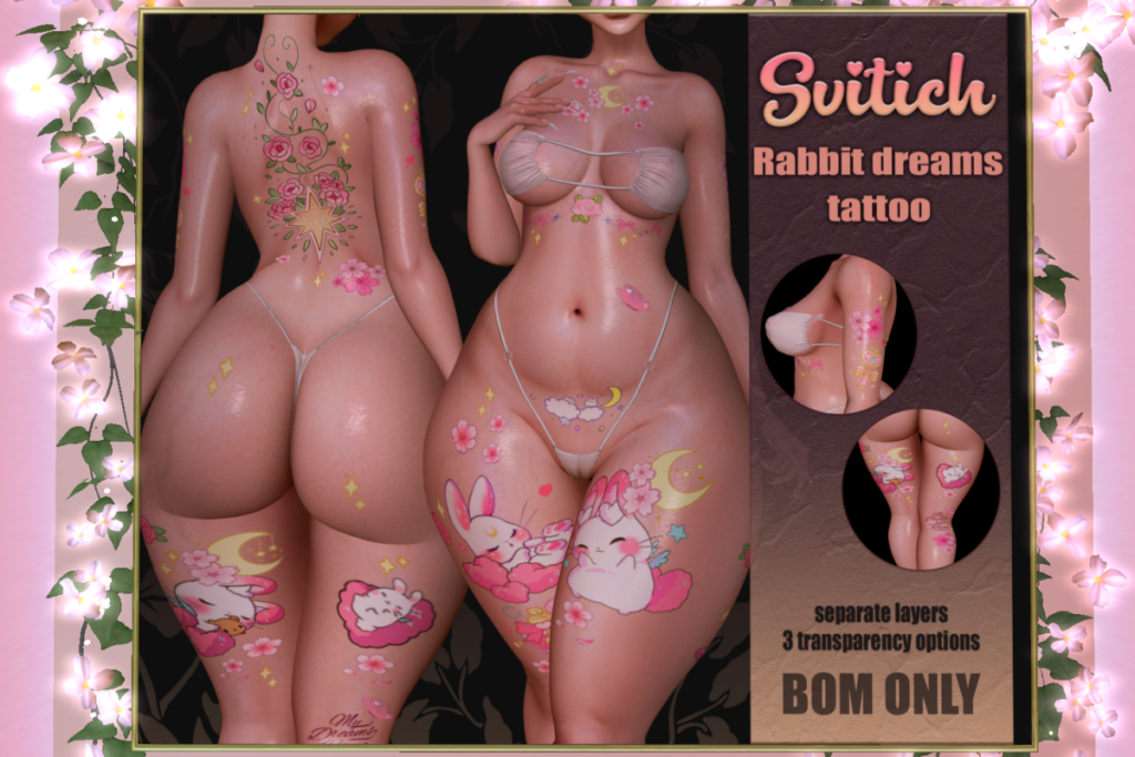 Rabbit Dreams Tattoo - BOM, L$299