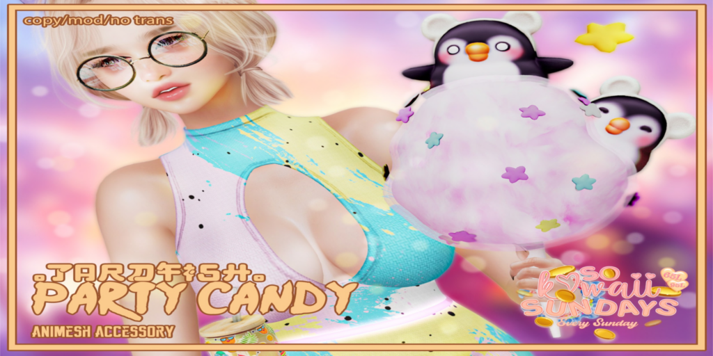 Party Candy Animesh Accessory	&lt;a href=&quot;http://maps.secondlife.com/secondlife/Tardfish/119/151/32&quot;&gt;Teleport&lt;/a&gt;