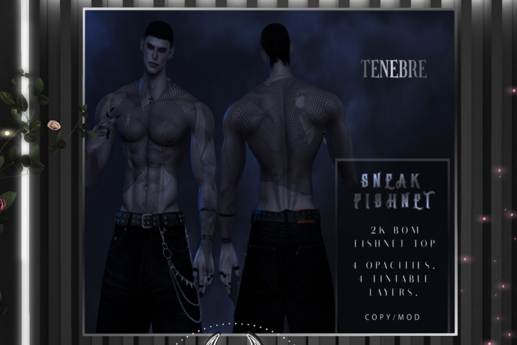 Sneak Fishnet Shirt - BOM, L$269
