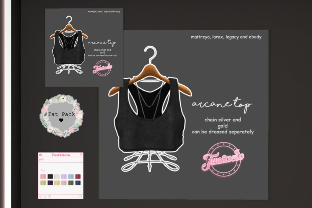 Arcane Top - Legacy/Maitreya/Reborn/+mods, L$275 each/L$1299 FP