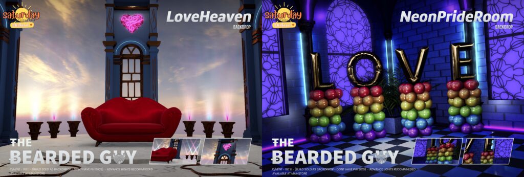 Love Heaven Backdrop &amp; Neon Pride Room Backdrop	&lt;a href=&quot;http://maps.secondlife.com/secondlife/Moonwall/169/121/32&quot;&gt;Teleport&lt;/a&gt;