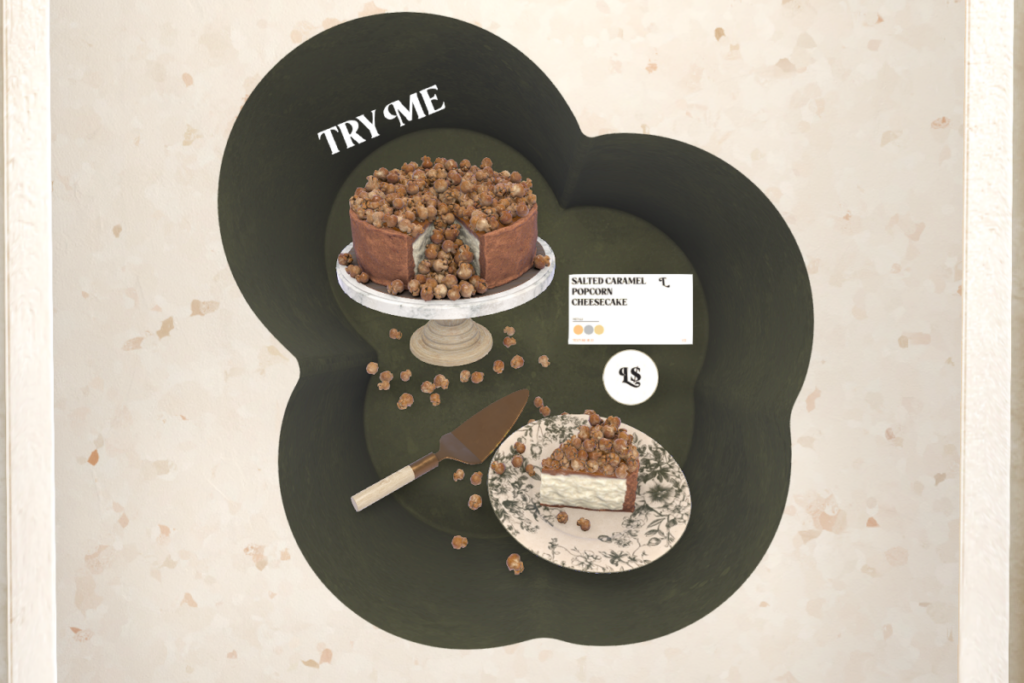 Salted Caramel Popcorn Cheesecake, L$299