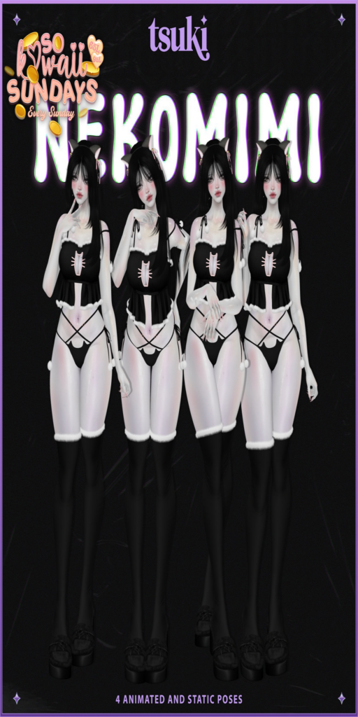 Nekomimi Poses	&lt;a href=&quot;http://maps.secondlife.com/secondlife/Dream%20Lake/127/125/184&quot;&gt;Teleport&lt;/a&gt;
