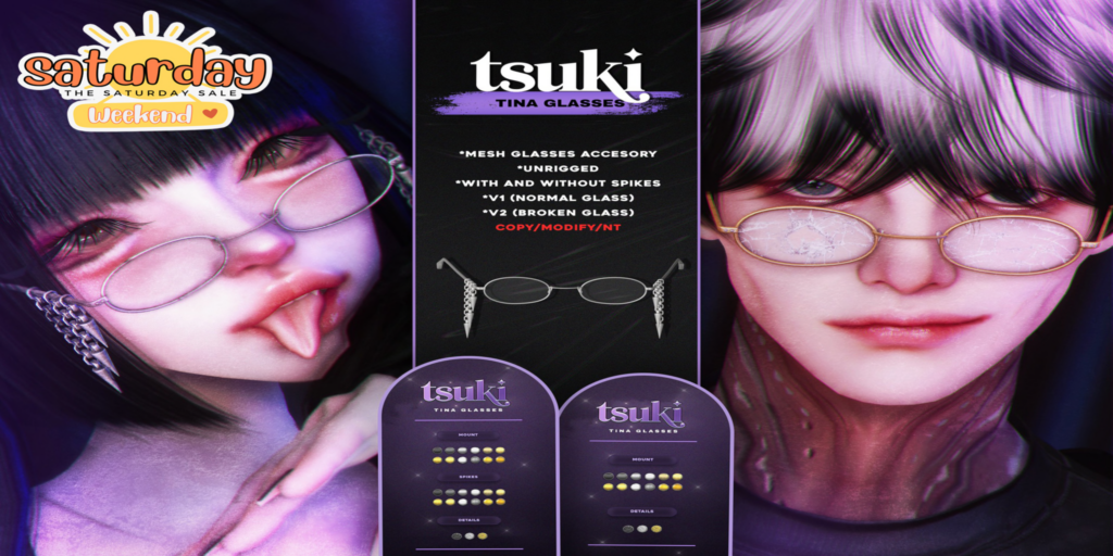 Tina Glasses	&lt;a href=&quot;http://maps.secondlife.com/secondlife/Dream%20Lake/127/125/184&quot;&gt;Teleport&lt;/a&gt;